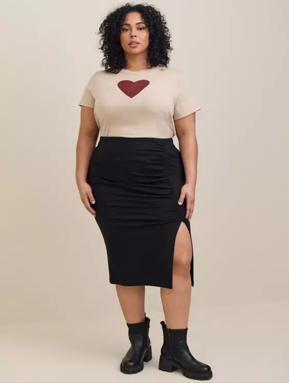 Torrid Midi Ponte Cinched Pencil Skirt